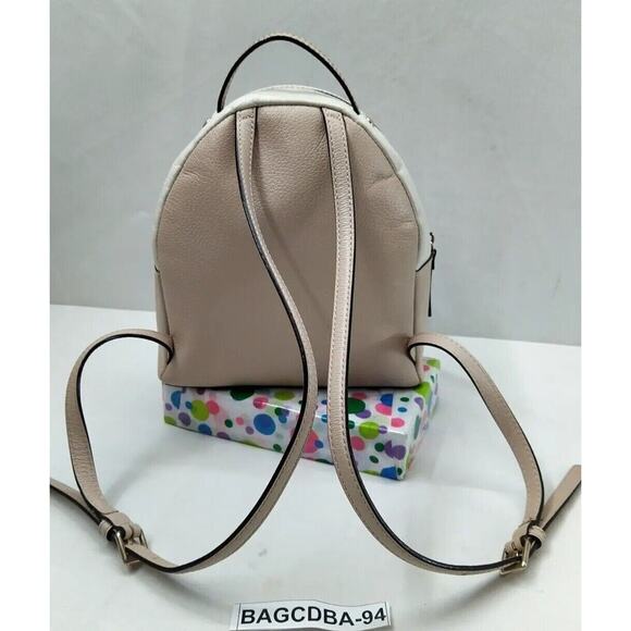 Kate Spade Grove Street Sammi Ivory Leather Zipper Pocket Backpack - MSRP $299 main image 4